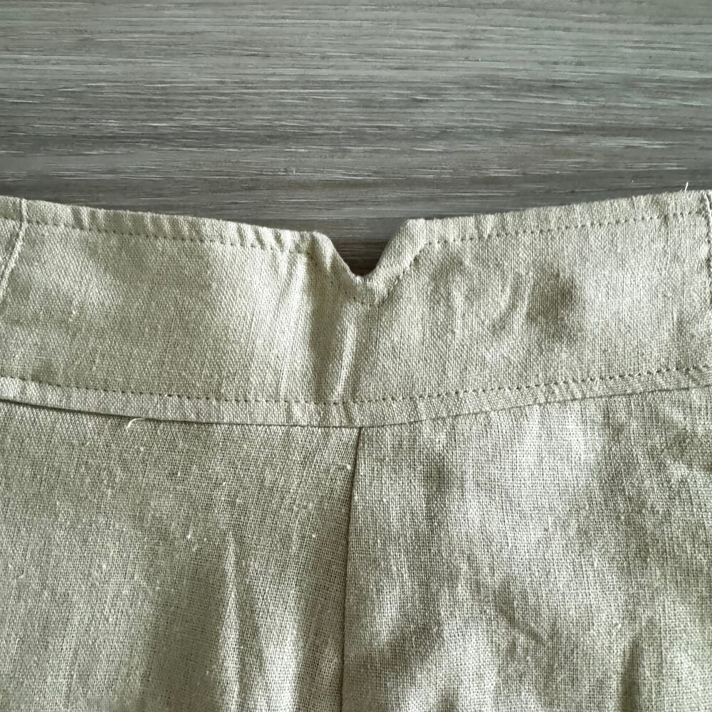 Jason Wu | NWT Khaki Colored Linen Blend High-Waisted Shorts size 12 - Picture 6 of 12